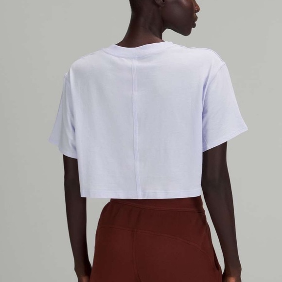 Lululemon All Yours Cropped T-Shirt (Size 4 in pastel blue) - Picture 6 of 9